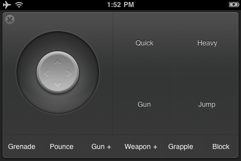 Game controller panel in HippoRemote Pro