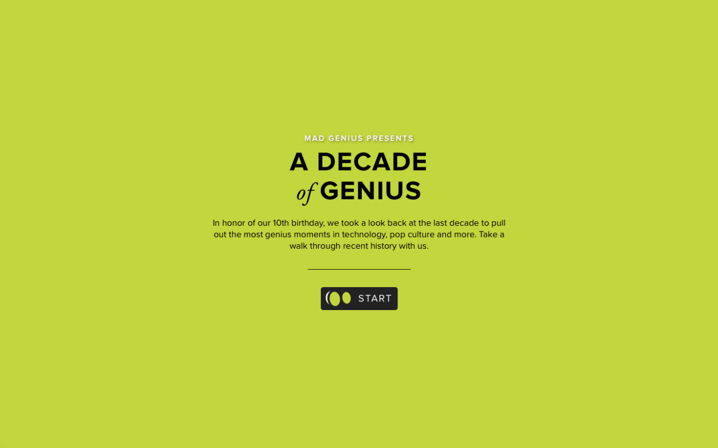 Mad Genius 10 Year Anniversary